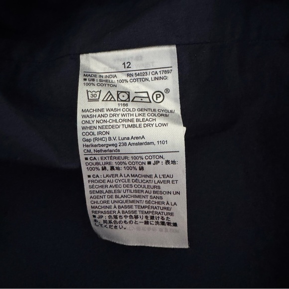 Banana Republic Midi Double-Lined Poplin Skirt with Slit - Navy Blue - Picture 6 of 7